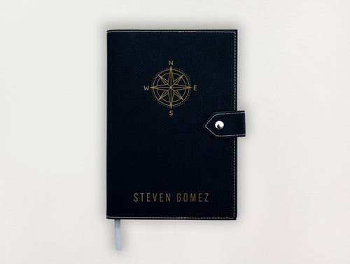 Custom Leather Journal - Compass