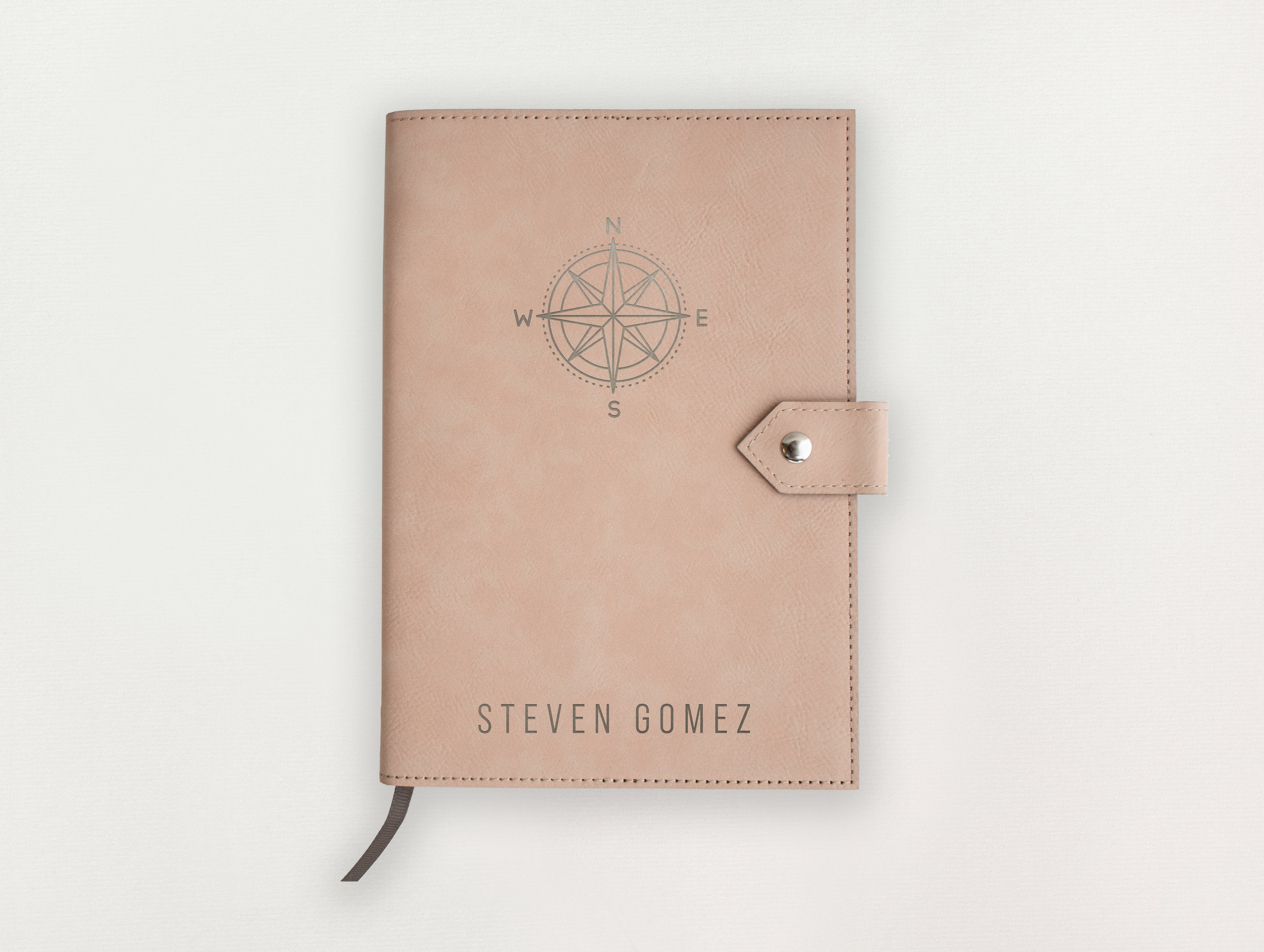 Custom Leather Journal - Compass