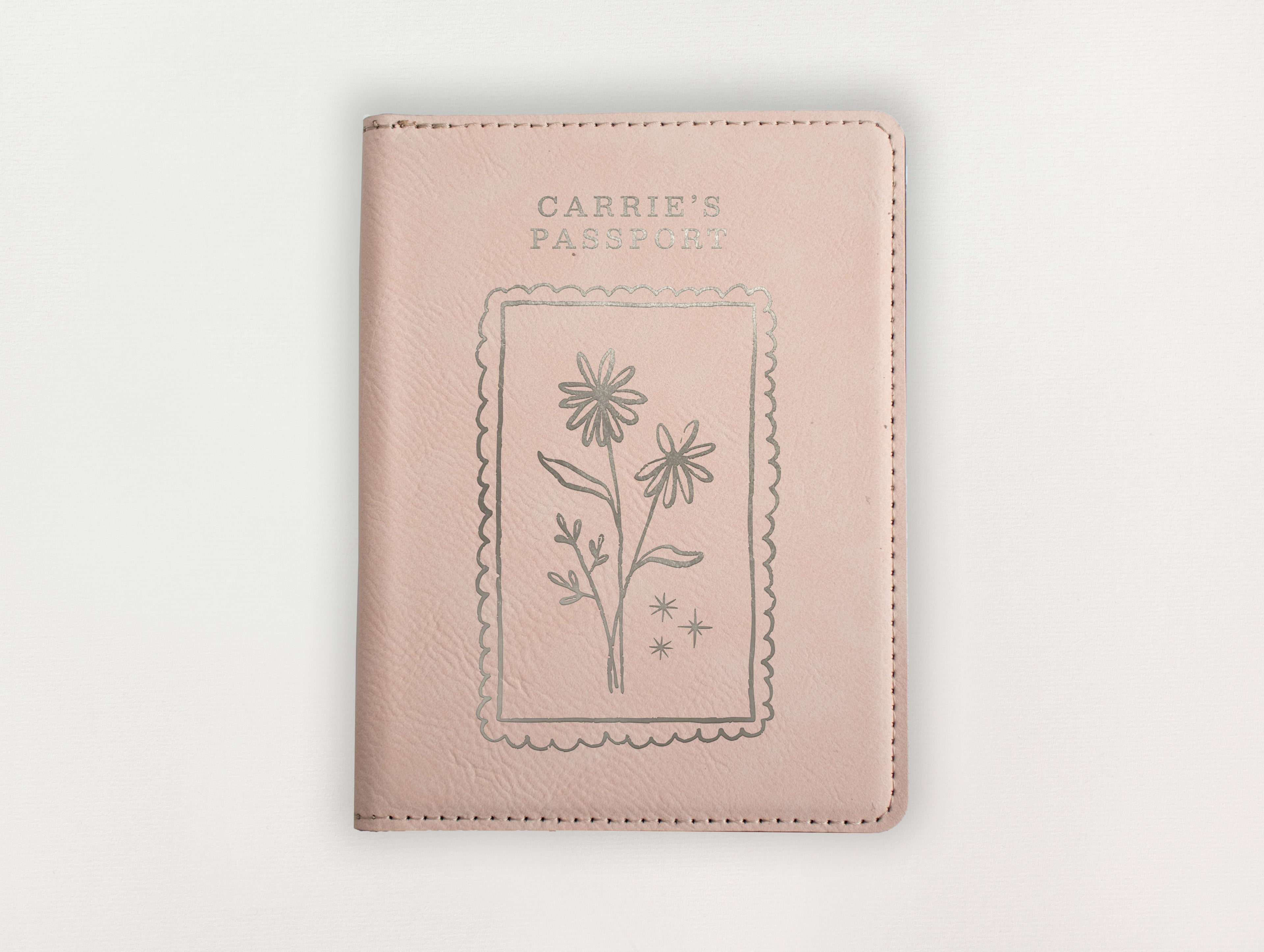 Passport Holder - Flower Stamp