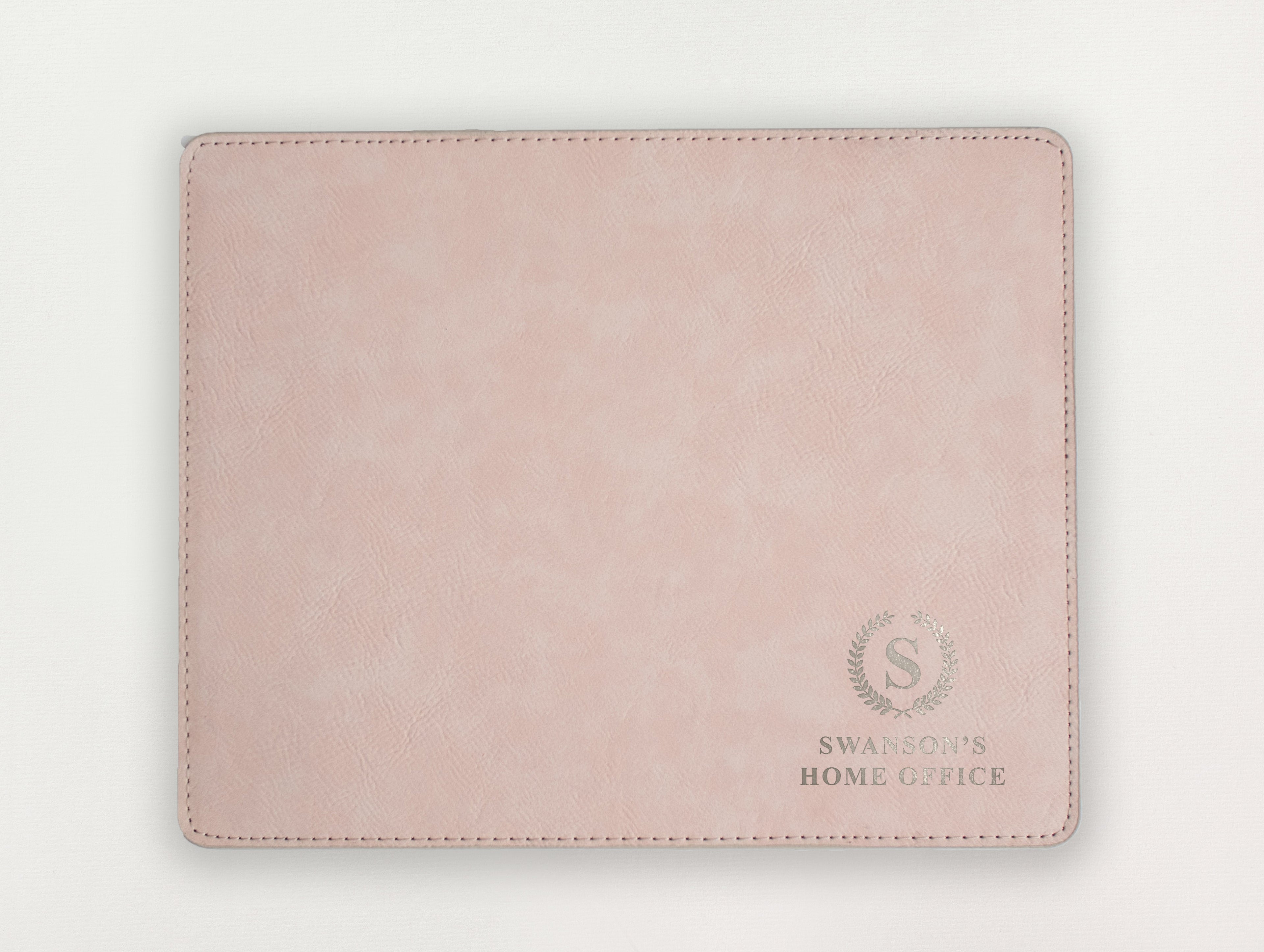 Custom Mousepad - Laurel Wreath Initial and Name