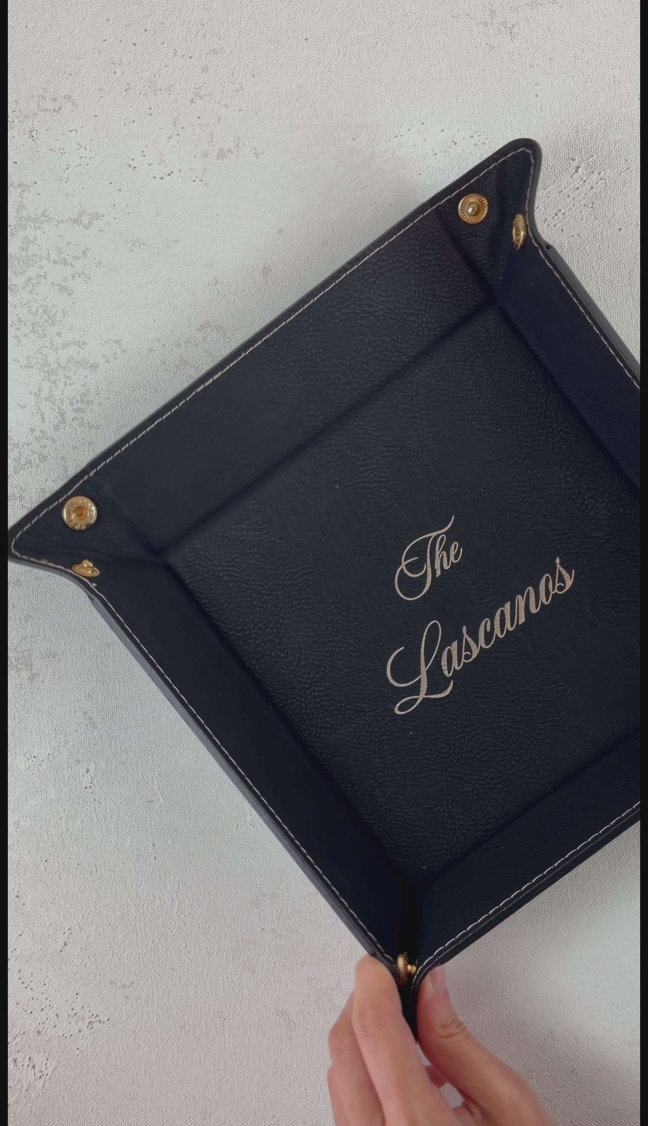 Custom Leather Valet Tray - Your Logo