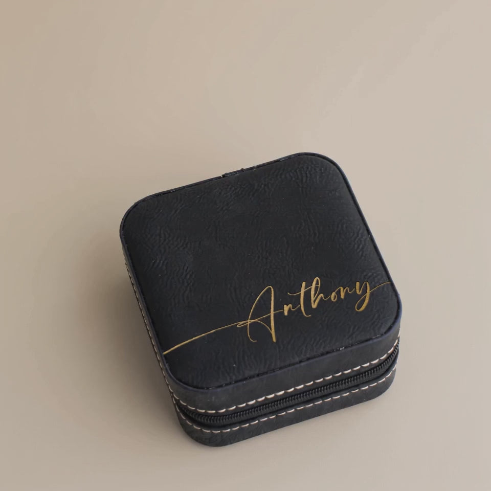 Custom Leather Jewelry Box - Your Logo