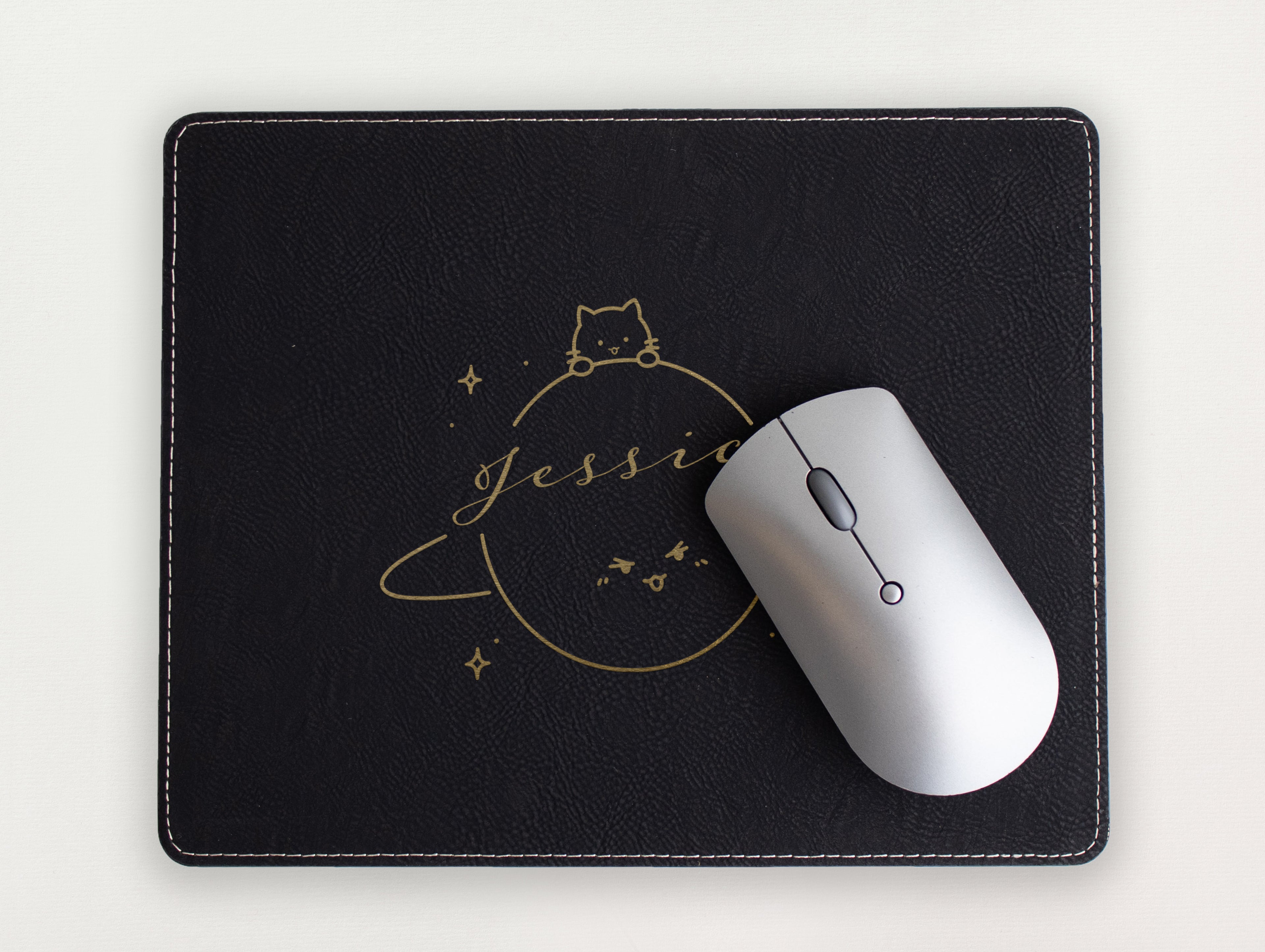 Custom Mousepad - Cat and Planet